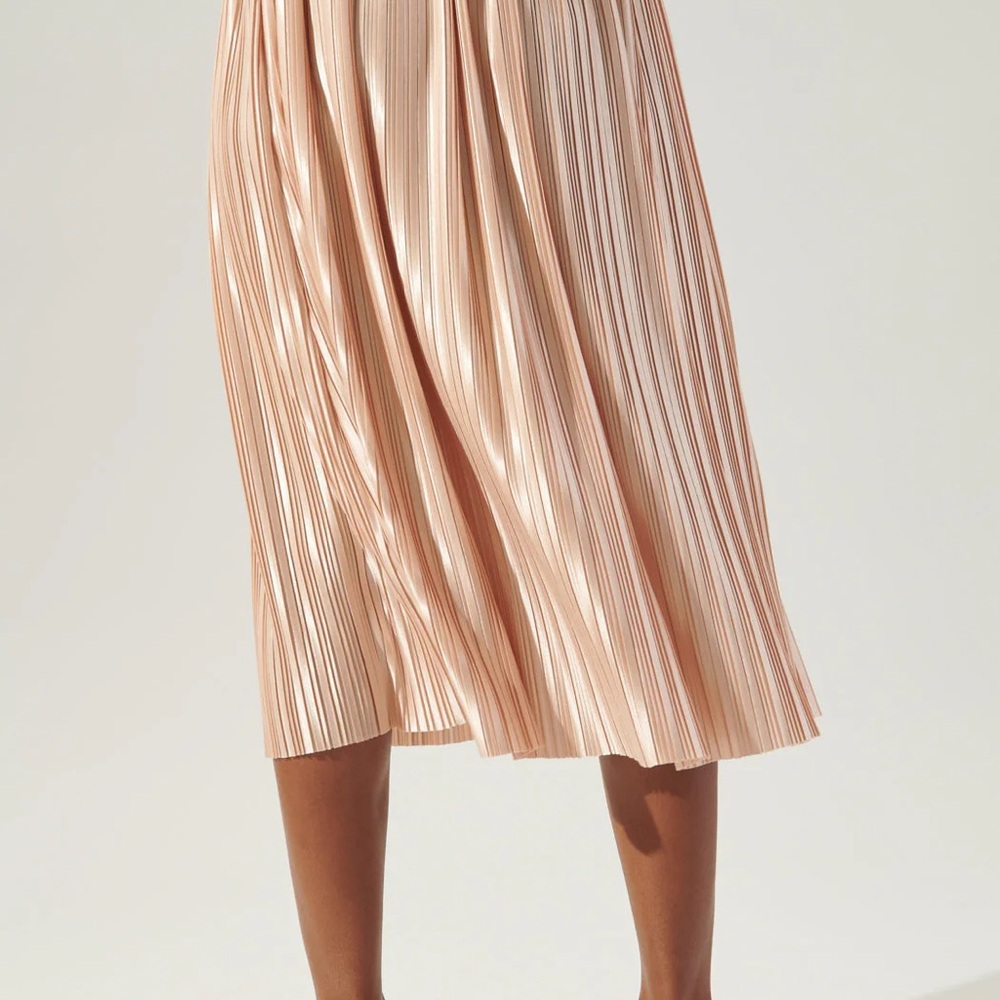 Shimmer Blush Maxi Skirt